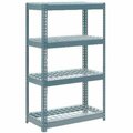 Global Industrial 4 Shelf, Extra HD Boltless Shelving, Starter, 36inW x 18inD x 60inH, Wire Deck B2297311